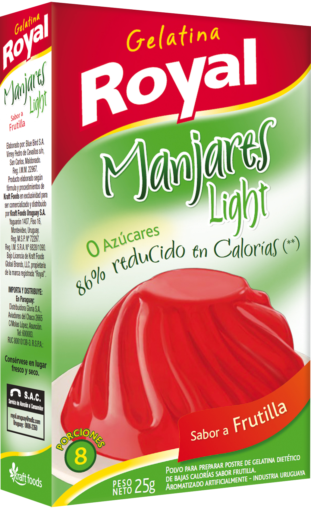 Gelatina Light Frutilla - Nerilan Uruguay